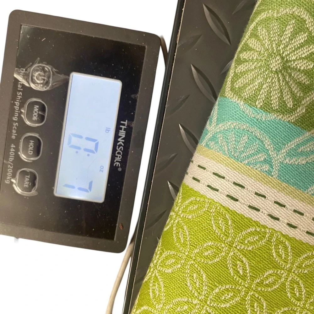 Green Floral Woven Tapestry Cotton Table Runner Spring Garden‎ Boho